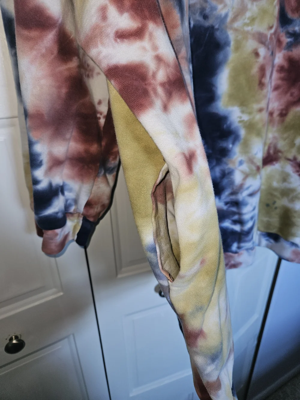 Hayden Tie-Dye Pullover Sweatshirt - Navy, Rust & Mustard - Picture 3 of 4